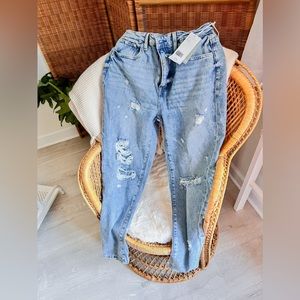 H&M Mom Comfort Ultra-High Jeans, Size 8